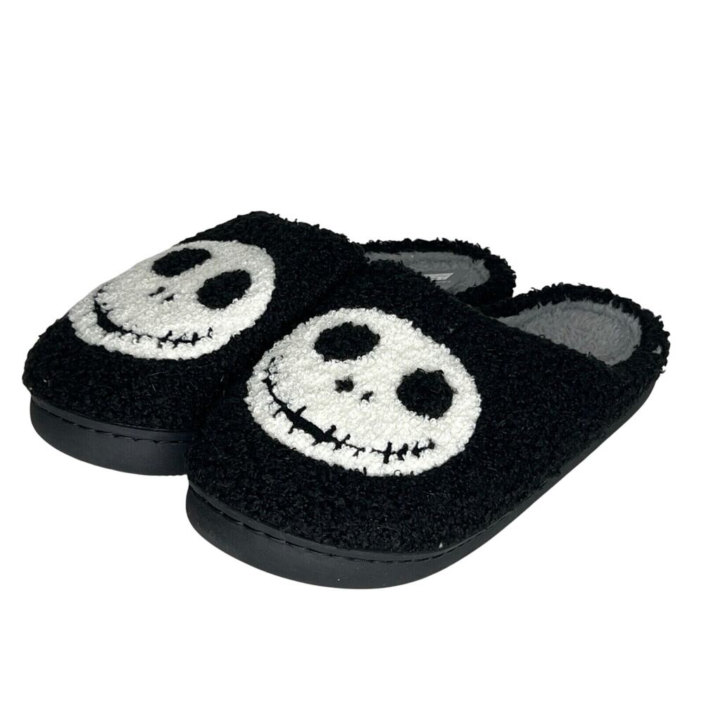 Disney Nightmare Christmas Jack Plush Cozy Slippers M/L Adult Slip On Shoes NEW